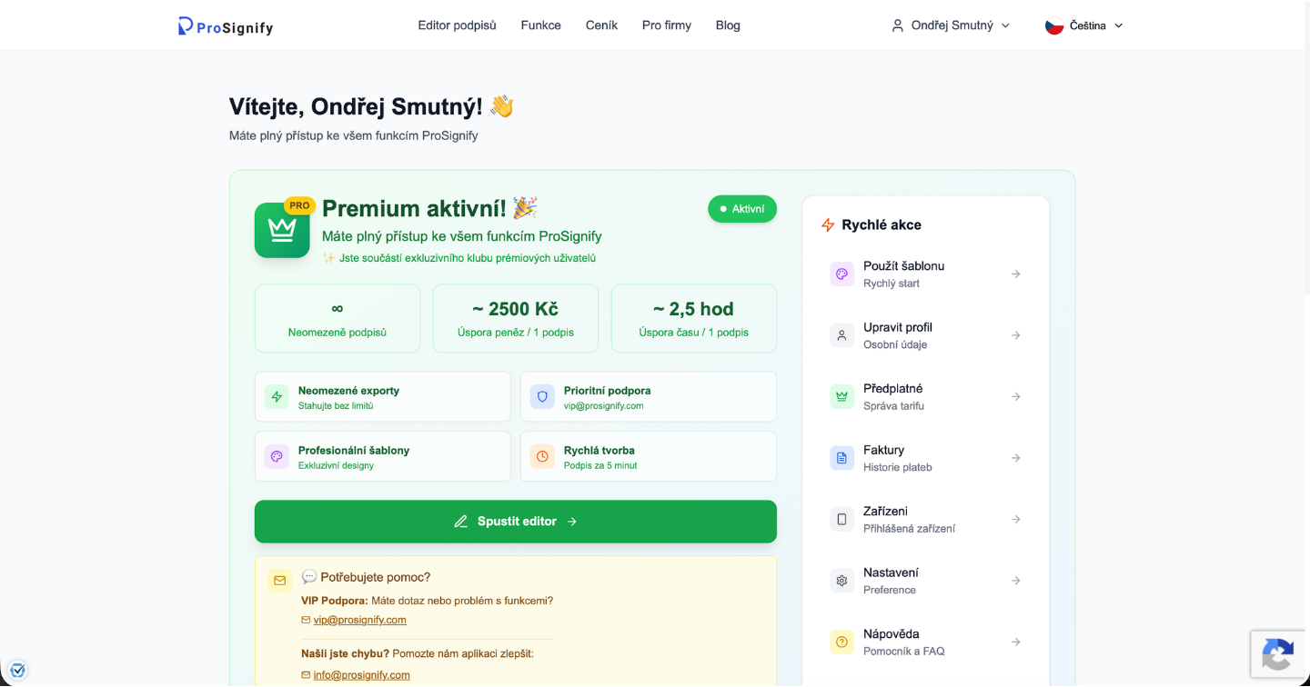 ProSignify — Dashboard